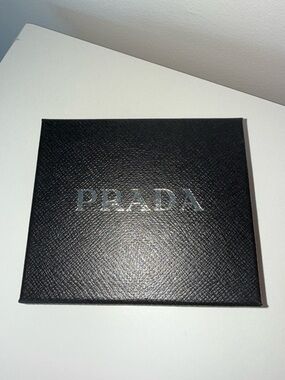 Prada Black wallet Box with Silver Logo